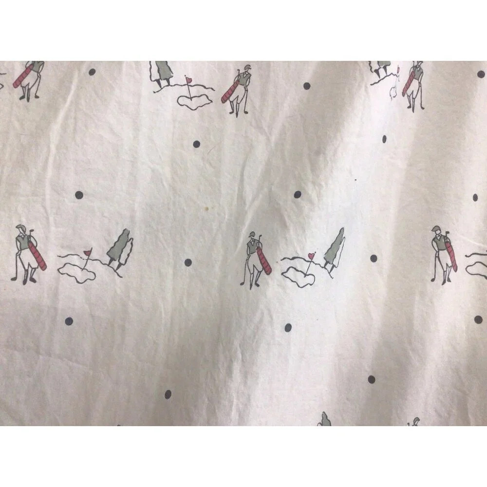 Garnet Hill King Duvet Cover Golf Print Made USA